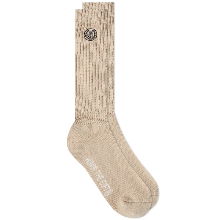 Photo: Honor the Gift Men's Slouch HTG Socks in Cream