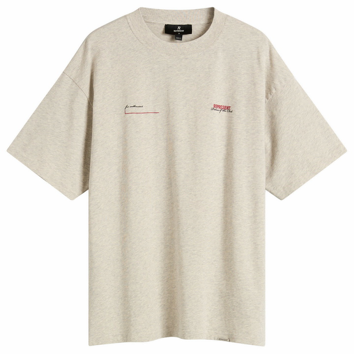 Photo: Represent Men's Patron Of The Club T-Shirt in Cream Marl
