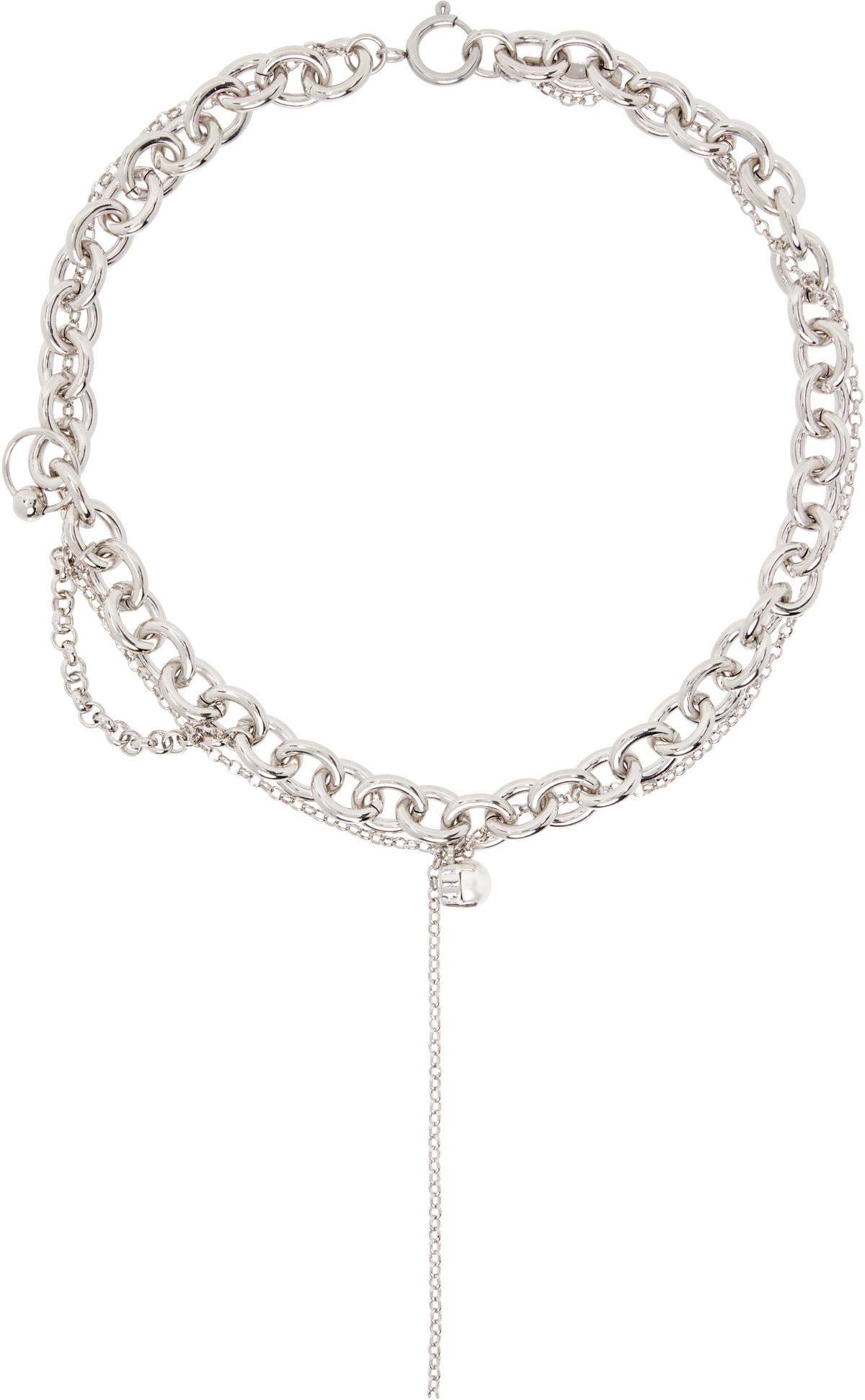 Justine Clenquet Silver Evie Necklace Justine Clenquet