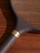 Assouline - Archival Brass and Pebble-Grain Leather Magnifying Glass - Brown