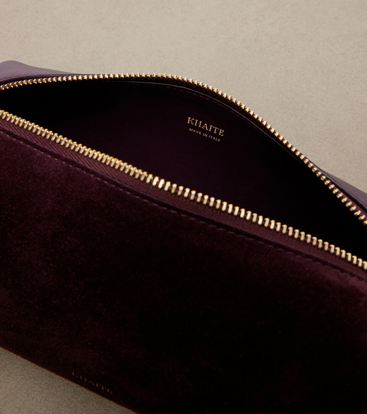 Khaite Kye suede and leather shoulder bag