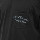 Universal Works Men's Print Pocket T-Shirt in Black