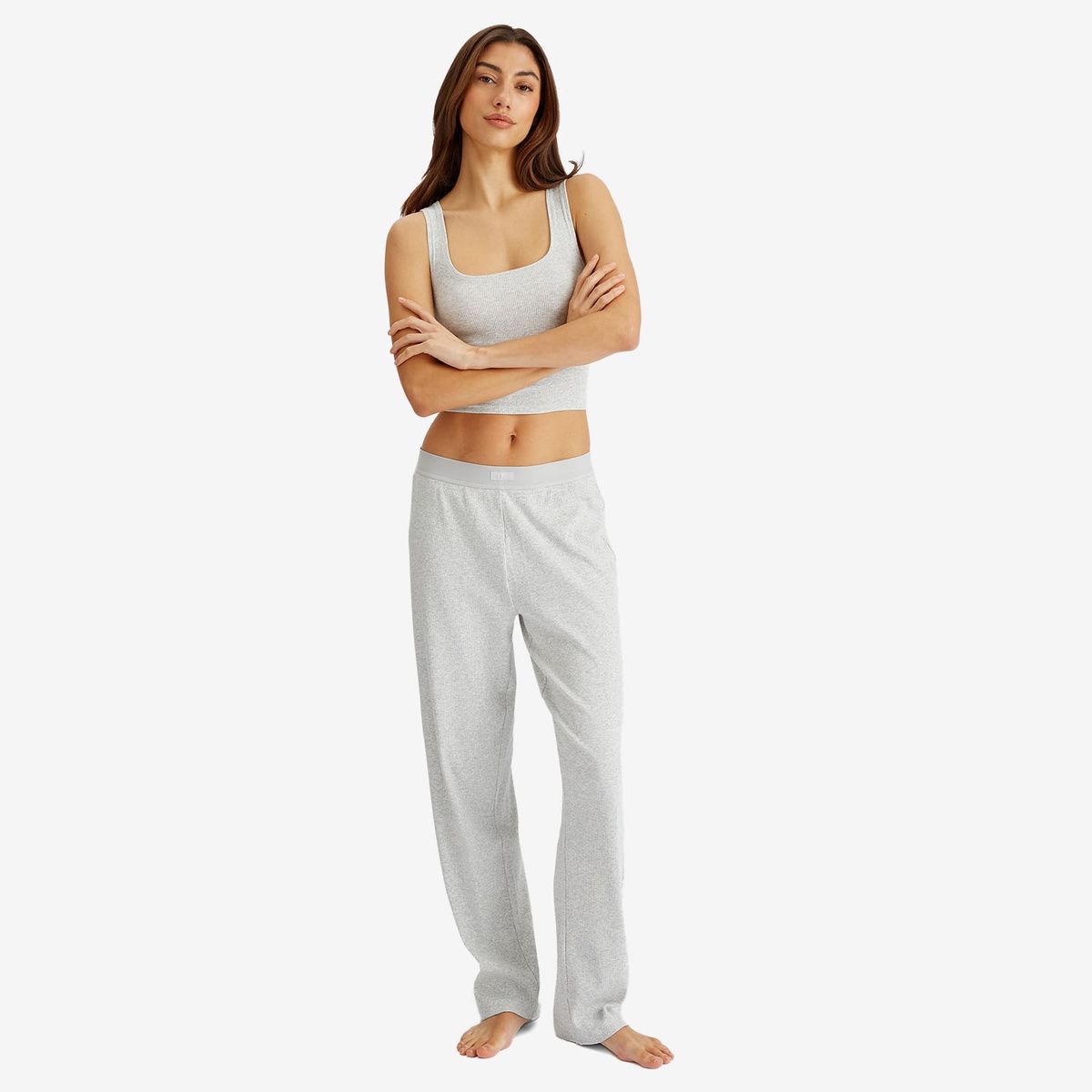 【関税込み】SKIMS グレー Cotton Rib レギンス COTTON RIB LEGGING | LIGHT HEATHER GREY
