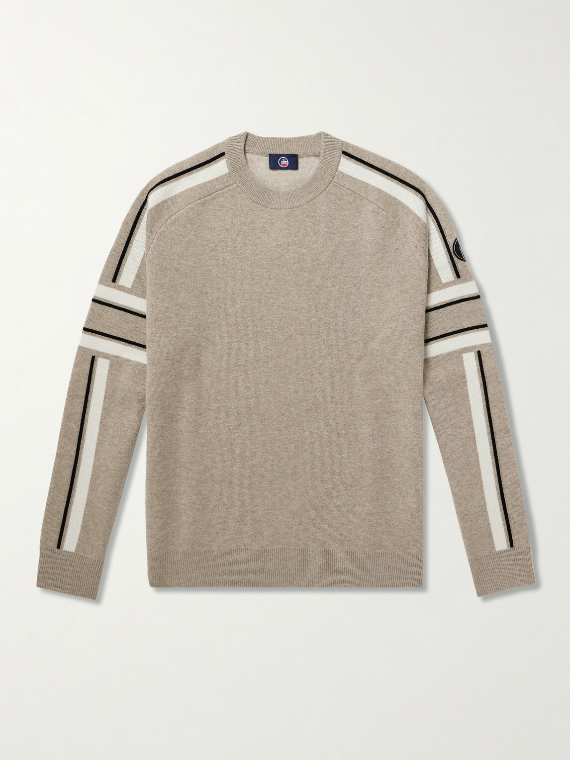 Fusalp - Spectavia Logo-Appliquéd Wool and Cashmere-Blend Jacquard Sweater - Neutrals