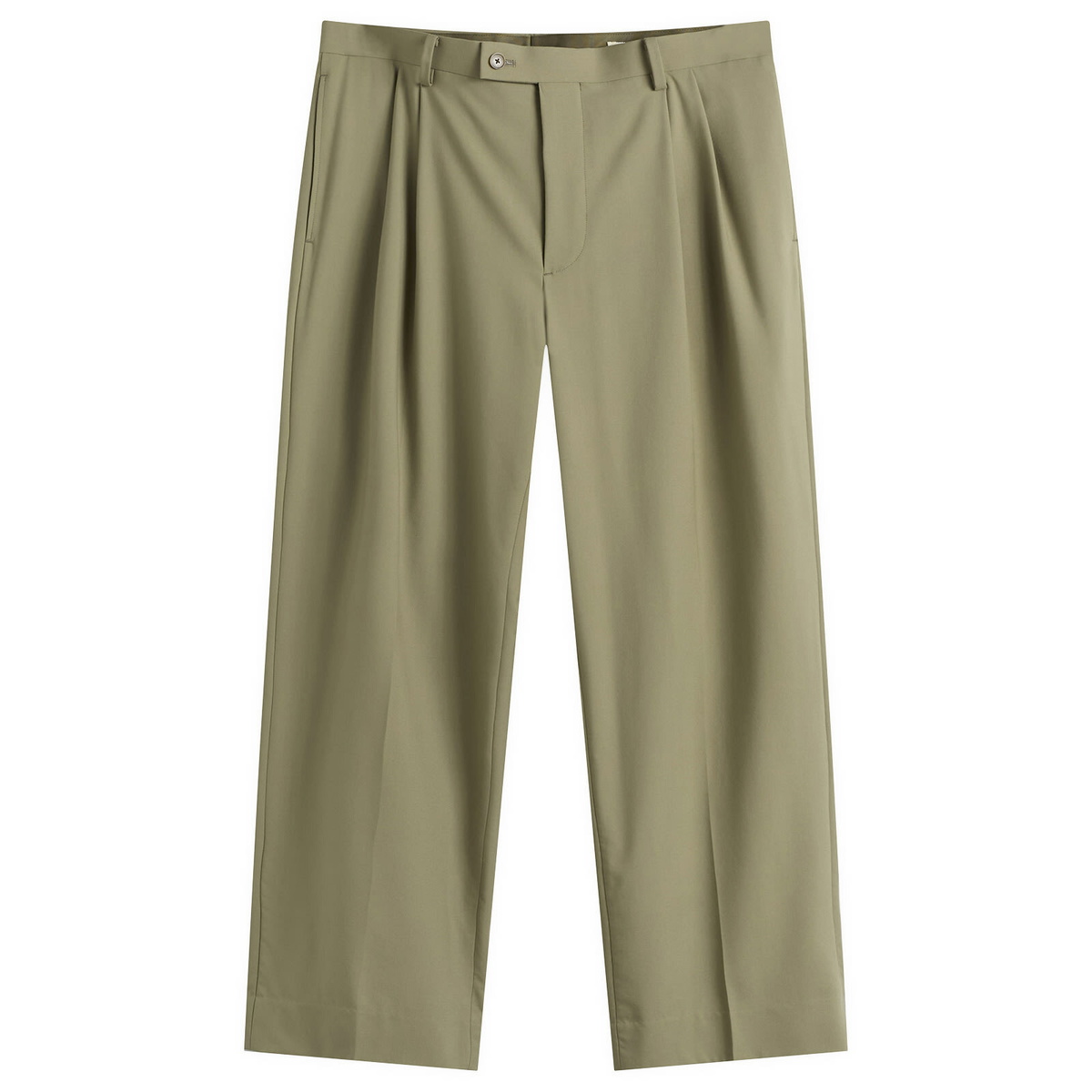 AURALEE Taupe Light Wool Max Gabardine Two-Tuck Trousers Auralee AURALEE Taupe Light Wool Max Gabardine Two-Tuck Trousers Auralee