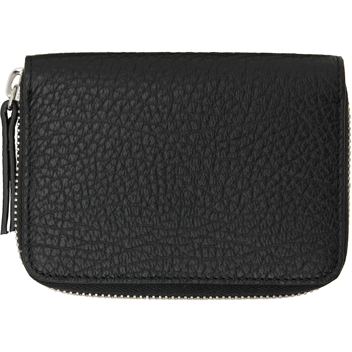 Maison Margiela Black Four Stitches Zip Wallet