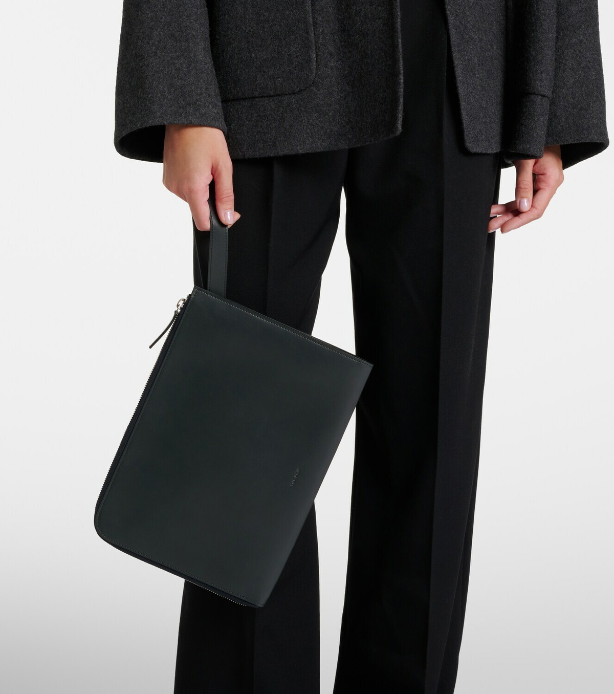 The Row Portfolio leather pouch