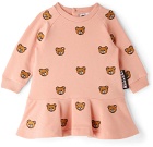 Moschino Baby Pink Fleece Teddy Bear Dress