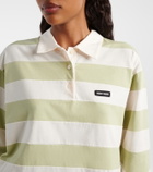 Miu Miu Striped cotton jersey polo shirt