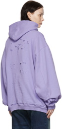 Balenciaga Purple Cotton Hoodie