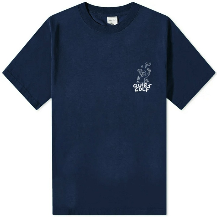 Photo: Quiet Golf Men's Sinker Logo T-Shirt in Navy