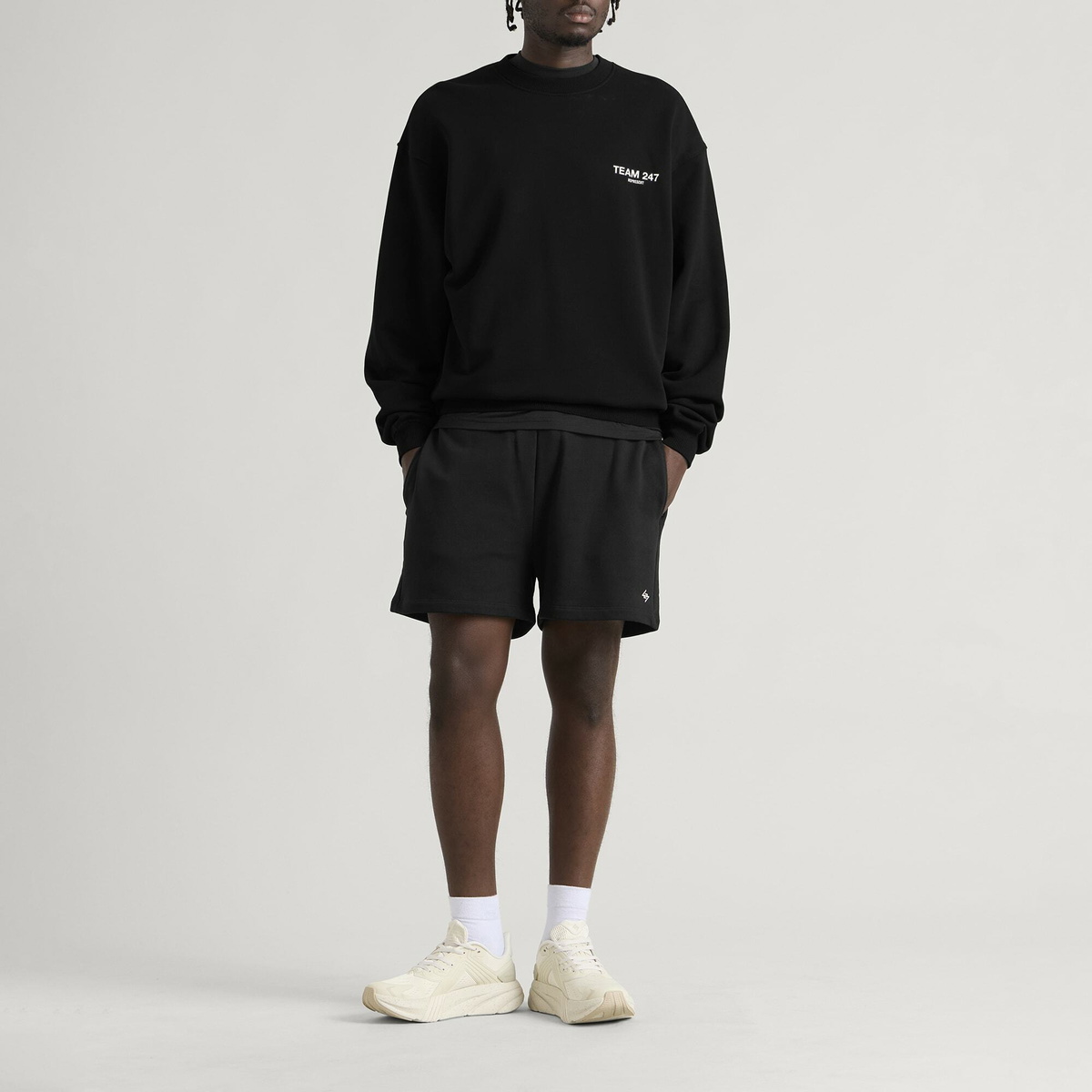 Represent 247 Men's Represent Team 247 Oversized Crew in Jet Black
