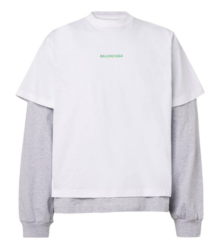 Photo: Balenciaga Layered cotton jersey T-shirt