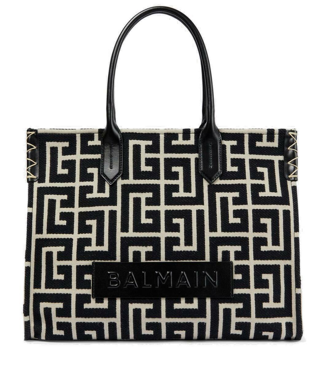 BALMAIN(バルマン)B-Armyトートバッグ(SALE!国内発送) B-Army 42 モノグラムジャカード＆レザー トートバッグ - Women