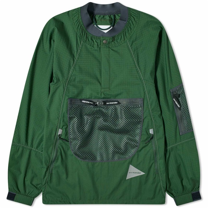 Photo: and wander Men's Breathable Ripstop Pullover Jacket in Green