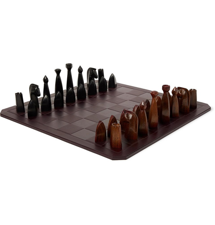 Photo: Dunhill - Boston Full-Grain Leather and Wood Chess Set - Men - Navy