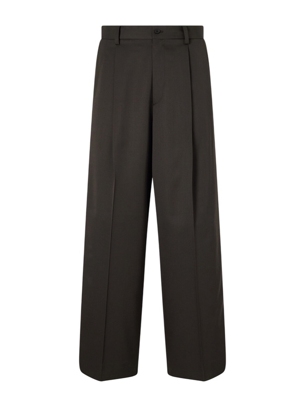 Photo: ssstein - Wide-Leg Wool Trousers - Brown