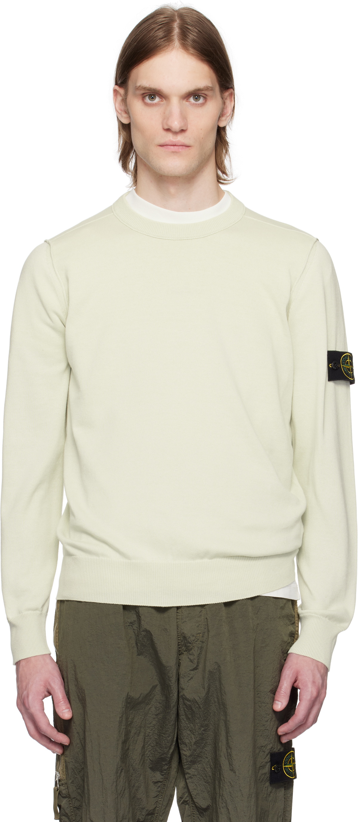 スウェット・トレーナー STONE  Beige Cotton Sweatshirt ストーンアイランド STONE ISLAND STONE ISLAND トレーナー