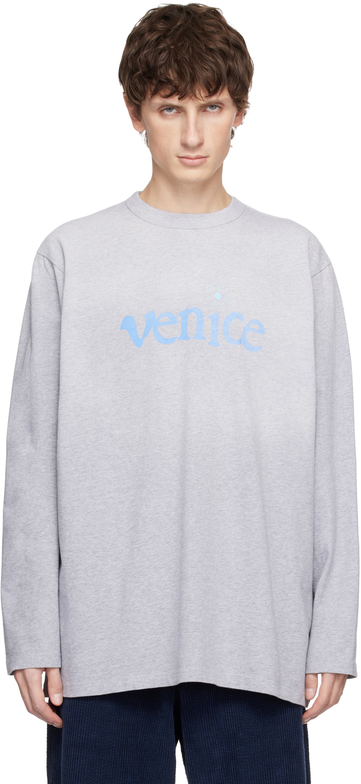 ERL Gray 'Venice' Long Sleeve T-shirt