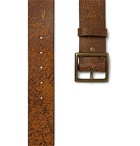 RRL - 4.5cm Brown Jones Distressed Leather Belt - Brown