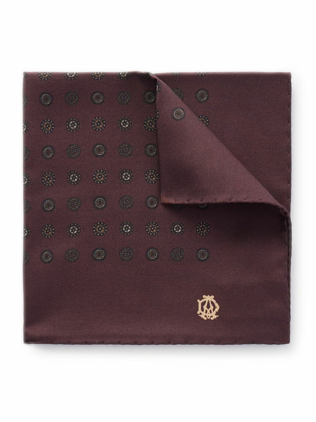 Photo: Dunhill - Printed Mulberry Silk-Twill Pocket Square