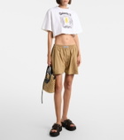 Balenciaga Le City Small raffia basket bag
