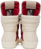 Rick Owens Red Geobasket Sneakers