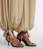 Chloé Zia embellished metallic leather sandals