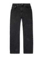 SECOND / LAYER - Valluco Straight-Leg Stone-Washed Jeans - Black