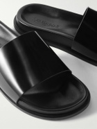SAINT LAURENT - Nichols Leather Slides - Black