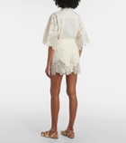 Elie Saab Embroidered broderie anglaise shorts