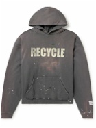 Gallery Dept. - 90's Recycle Distressed Printed Cotton-Jersey Hoodie - Gray