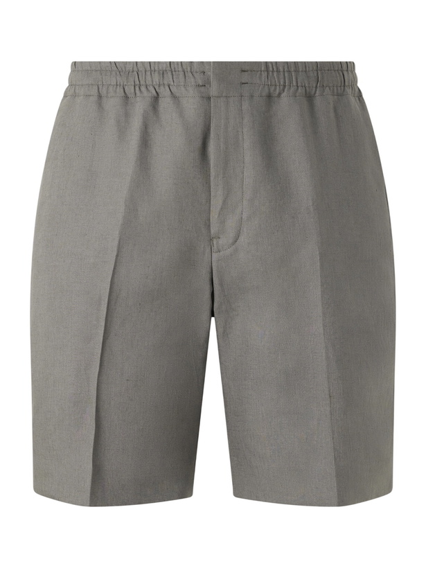 Photo: Zegna - Oasi Straight-Leg Linen Shorts - Gray