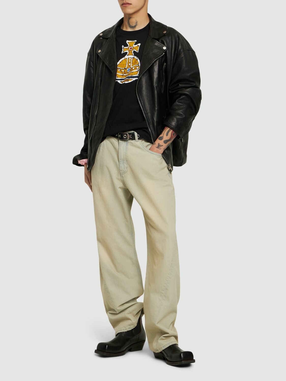 Tシャツ・カットソー VIVIENNE WESTWOOD COTTON JERSEY T-SHIRT WITH LOGO PRINT $_57.JPG?set_id=880000500F