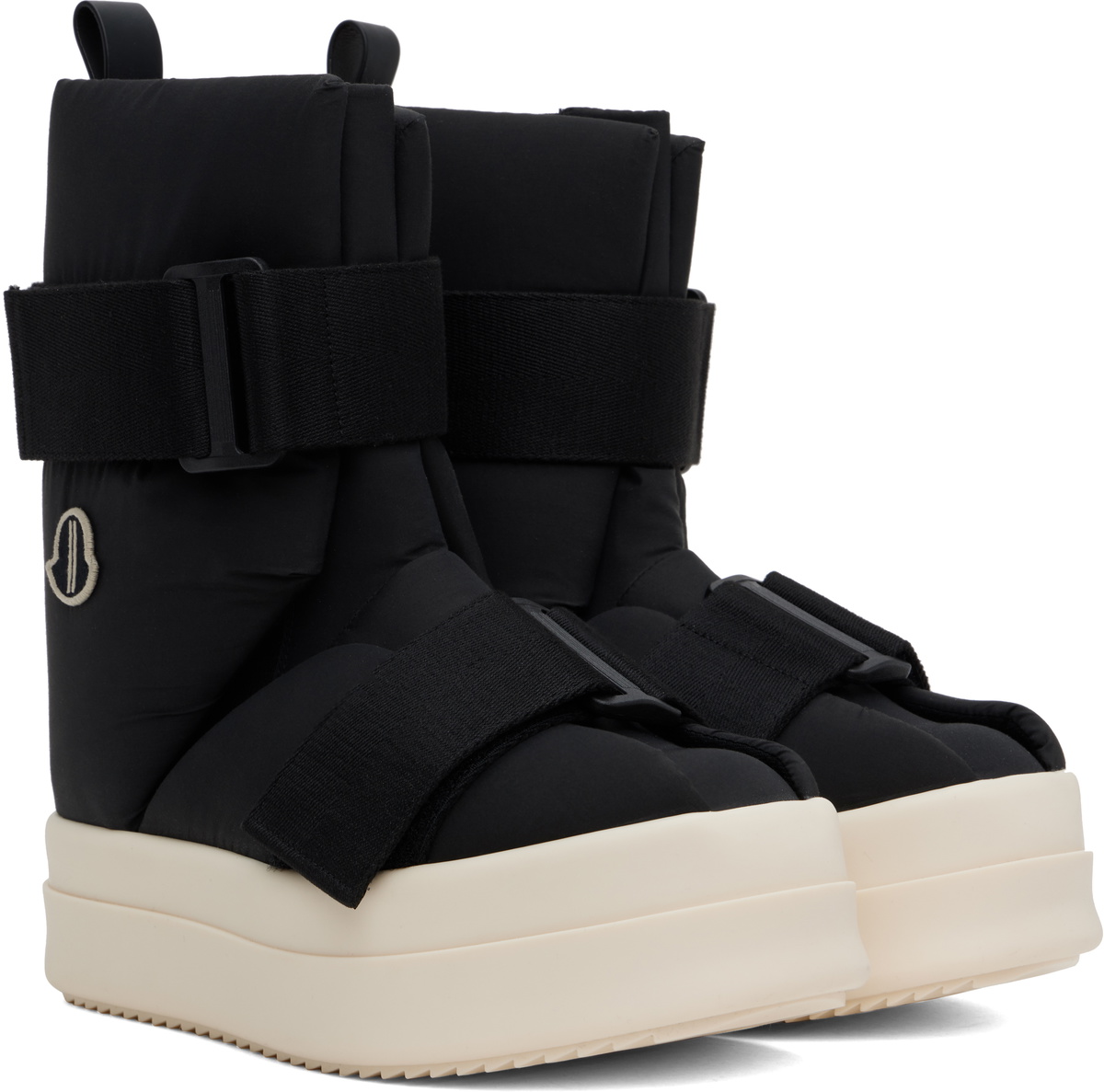 Rick Owens Moncler + Rick Owens Black Low Splint Boots Rick