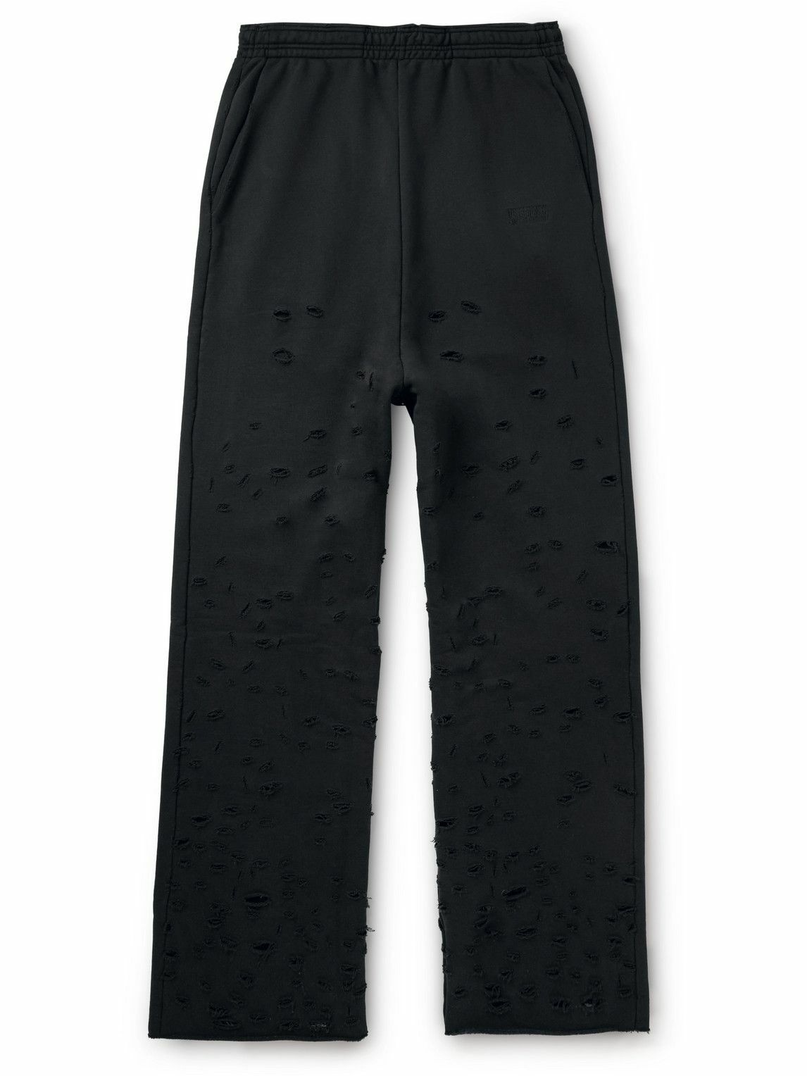 Buy Vetements Flared Cotton-blend Sweatpants - Black At 50% Off