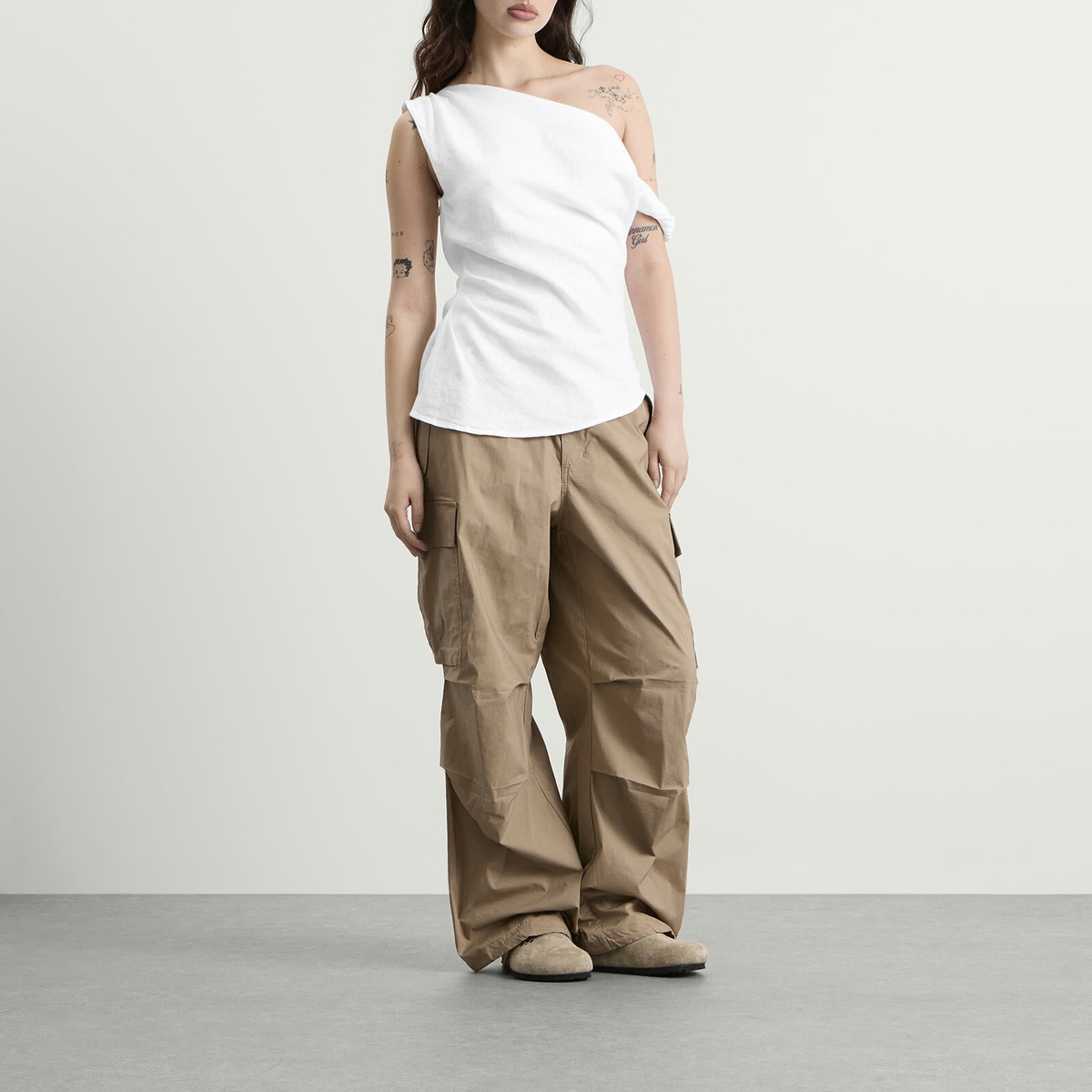 TALA Women's Soft Linen Top in Ivory