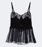 Chloé Ruffled silk crêpe de chine top