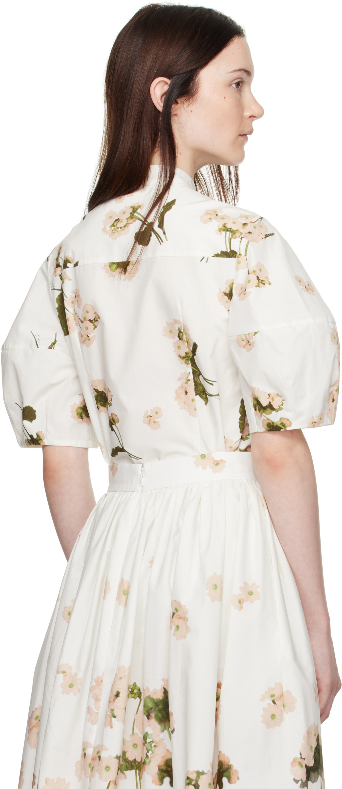 Erdem White Short Sleeve Blouse