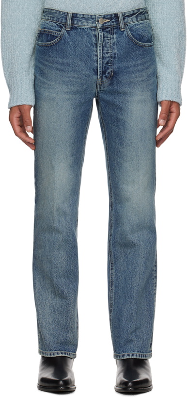 Photo: Solid Homme Blue Straight-Leg Jeans