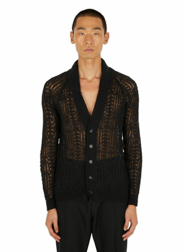 Photo: Lace Knit Cardigan in Black