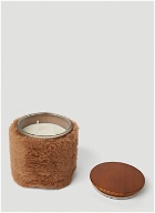Fluffy Coat Candle in Brown