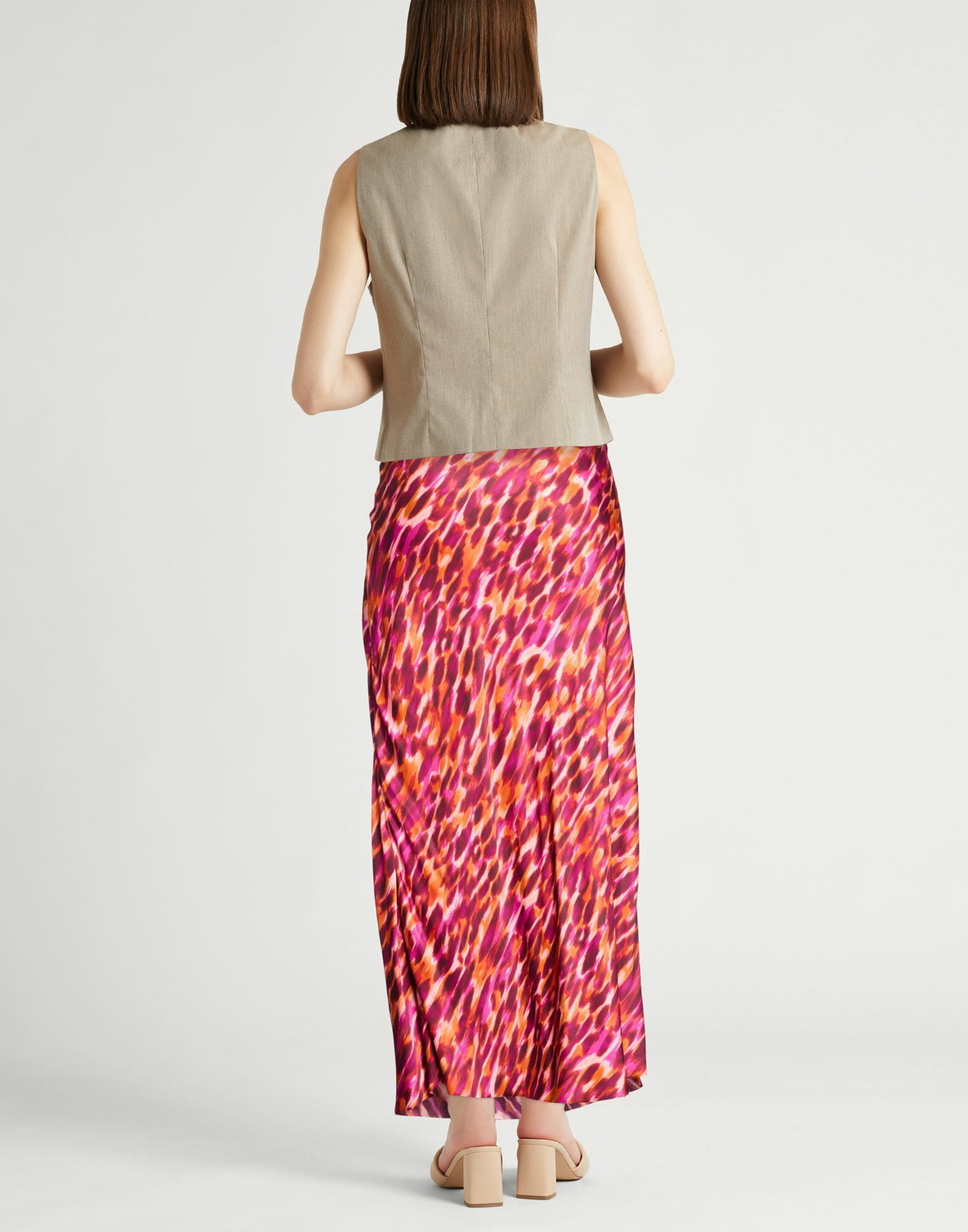 Jucca Womens Maxi skirt Rust