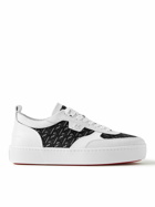 Christian Louboutin - Happyrui Rubber-Trimmed Mesh and Leather Sneakers - White