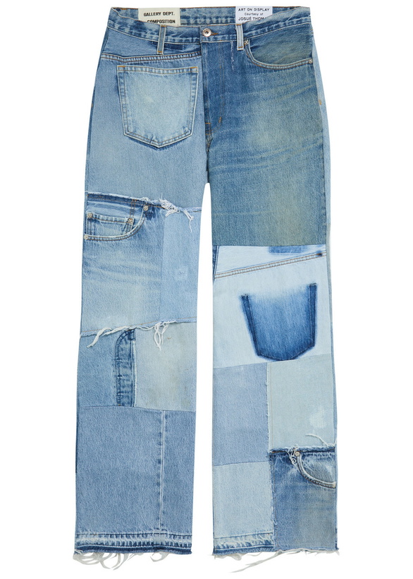 Photo: Gallery Dept. Mixed-denim Straight-leg Jeans