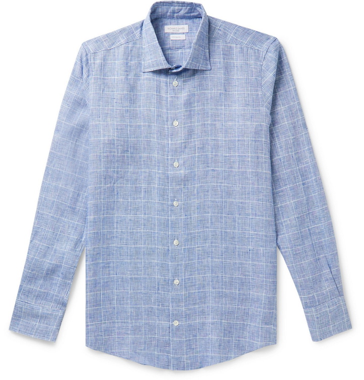 Photo: Richard James - Slim-Fit Prince of Wales Checked Linen Shirt - Multi