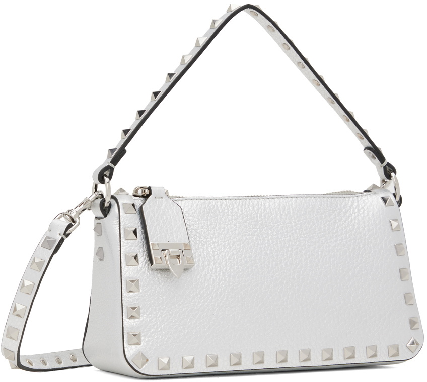 Valentino rockstud bag online silver