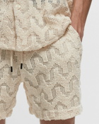 Oas Atlas Crochet Shorts Beige - Mens - Casual Shorts