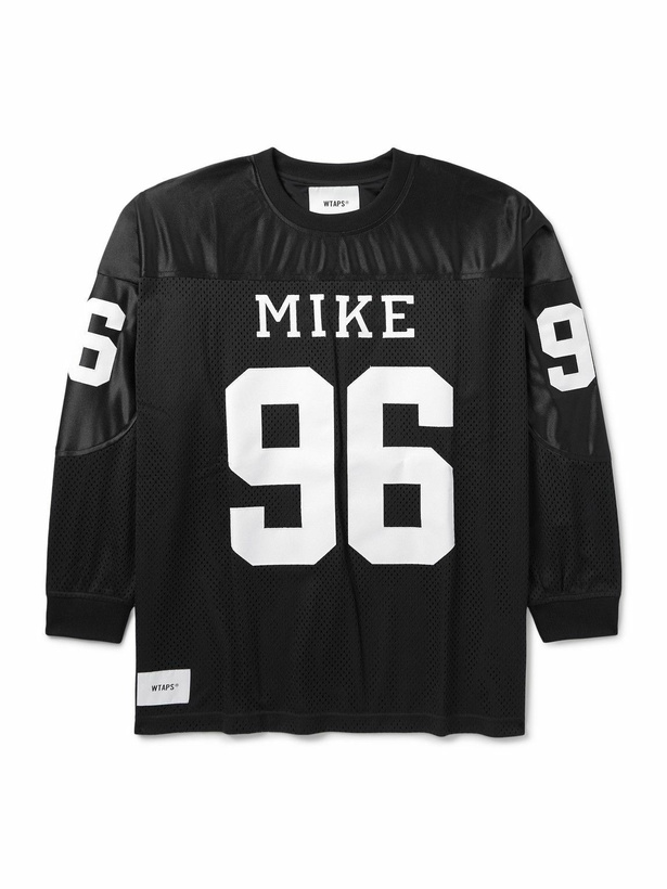 Photo: WTAPS - Netminder Printed Tech-Jersey and Mesh Shirt - Black
