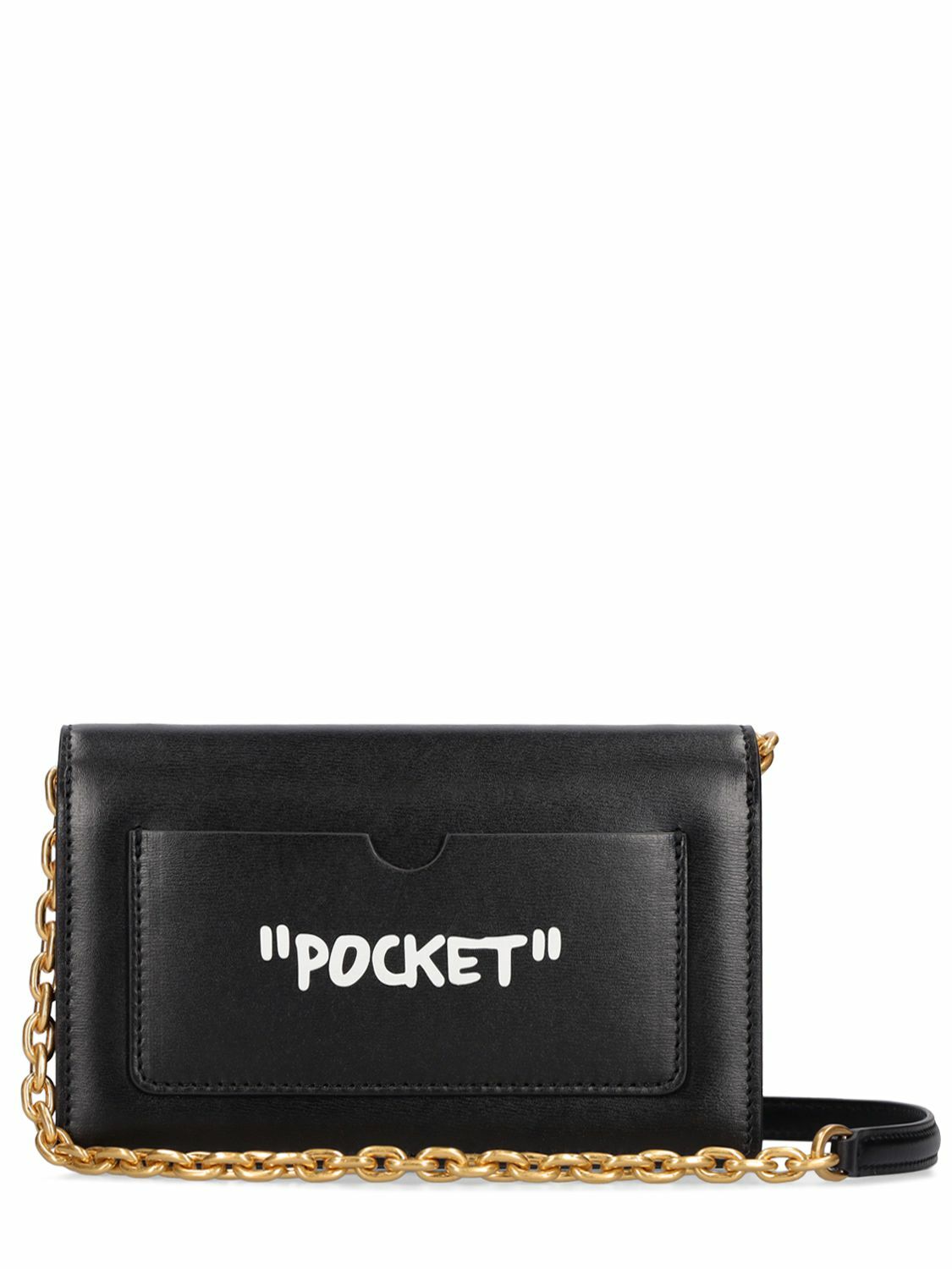 OFF-WHITE - Jitney 0.5 Leather Shoulder Bag W/ Quote Off-White